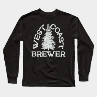 West Coast Brewer in White Long Sleeve T-Shirt